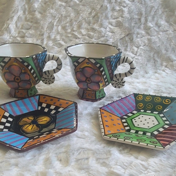 Studio Designworks - Set of 2 Tea Cups With Saucers - Picture 16 of 16